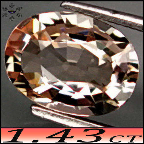 1.43CT GOLDEN PINK MORGANITE [VVS] - LOOP CLEAN SPARKLING PADPARADSCHA OVAL GEM