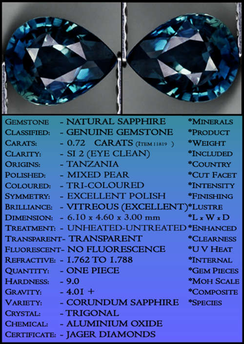 TANZANITE ~ COLLECTIBLE CERTIFIABLE  INVESTMENT GEMS
