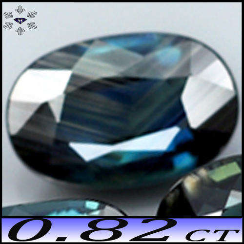0.82CT UNHEATED MADAGASCAN SAPPHIRE [VS] - ZONED DEEP GREEN-BLUE ELONGATED OVAL
