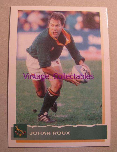 Springbok 1994 Rugby Trading Card - JOHAN ROUX 10/14