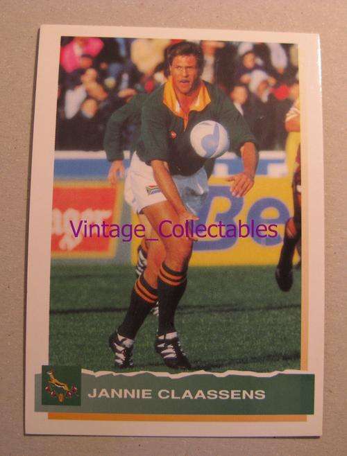 Springbok 1994 Rugby Trading Card - JANNIE CLAASSENS 01/14