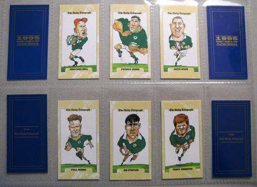 1995 Rugby World Cup - IRELAND player profiles 26 card set