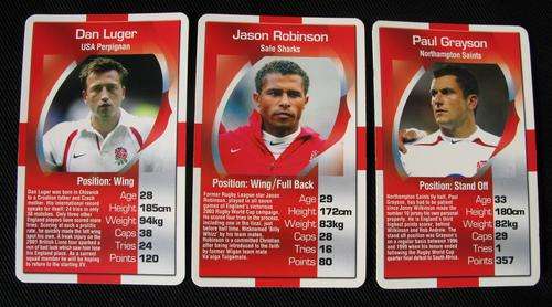 2003 Rugby World Cup - England Squad - 30 rugby card set with plastic case