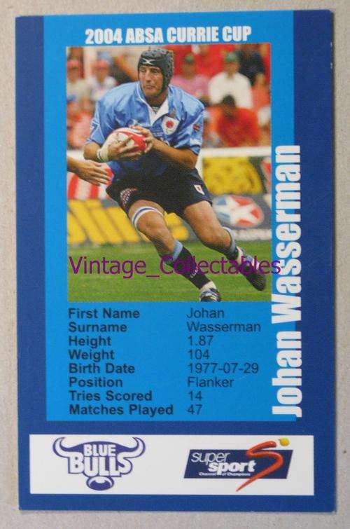 2004 ABSA Currie Cup - Blue Bulls - JOHAN WASSERMAN