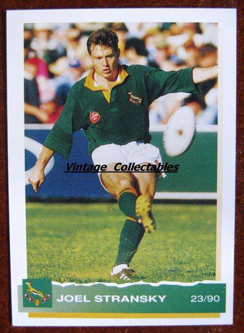 SPRINGBOKS 1994 Rugby Card - JOEL STRANSKY - 23/90