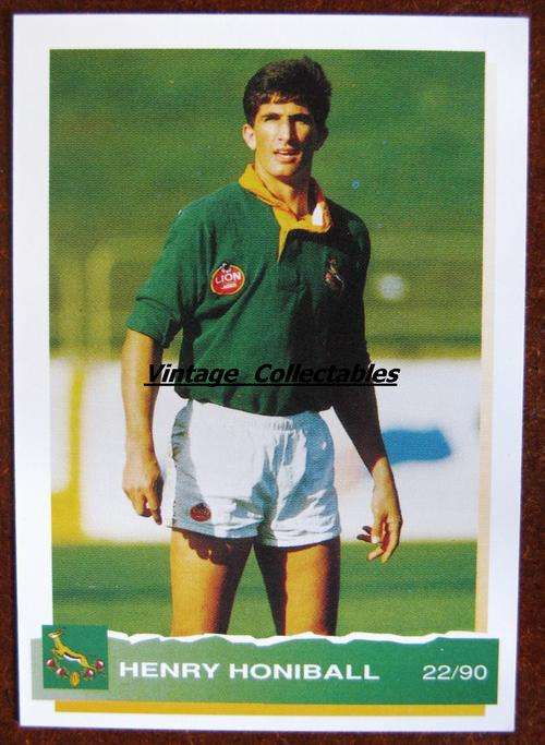 SPRINGBOKS 1994 Rugby Card - HENRY HONIBALL - 22/90