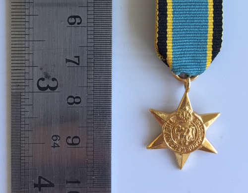 Air Crew Europe Star Miniature Medal with ribbon