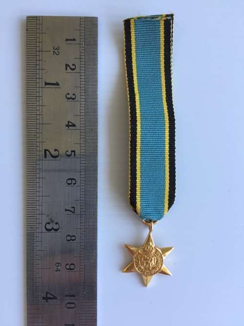 Air Crew Europe Star Miniature Medal with ribbon