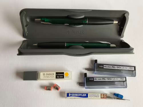 Parker Frontier Ballpoint Pen and Pencil set - Translucent Green