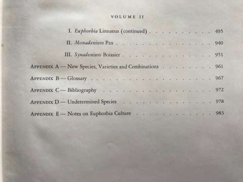 The Succulent Euphorbieae (Southern Africa) 1941 classic work - Volume II - White, Dyer and Sloane.