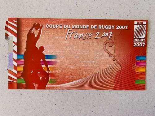 RUGBY WORLD CUP 2007 - VIP Ticket box - 7 October 2007 at 21h00