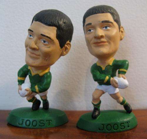 2x Joost Rugby figurine models 1997 - SARFU & Shell Headliners Arlenco