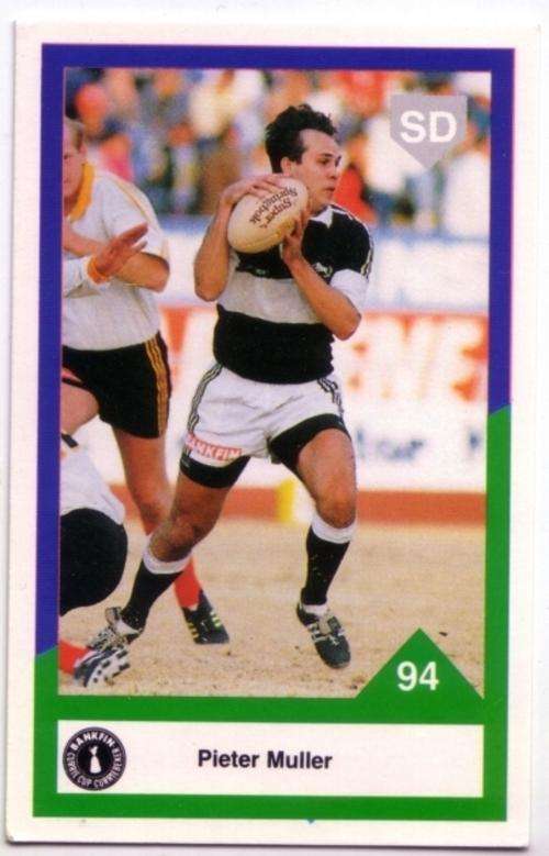 Bankfin Currie Cup 1992 Rugby Trading Card - Pieter Muller