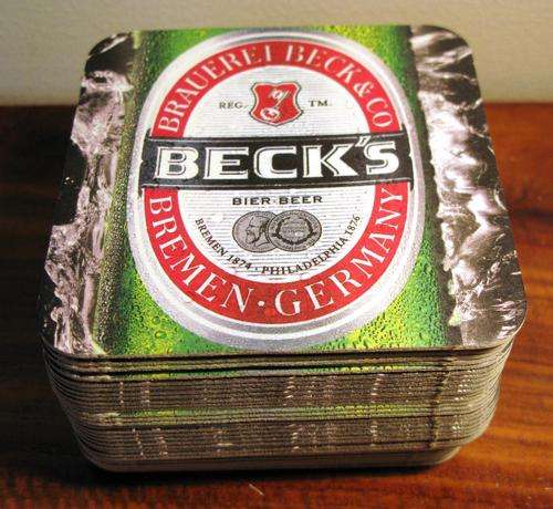 Beck's beer coasters Germany - 38x NEW cardboard coasters