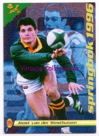 SPRINGBOKS 1996 Rugby Card - JOOST VAN DER WESTHUIZEN #07
