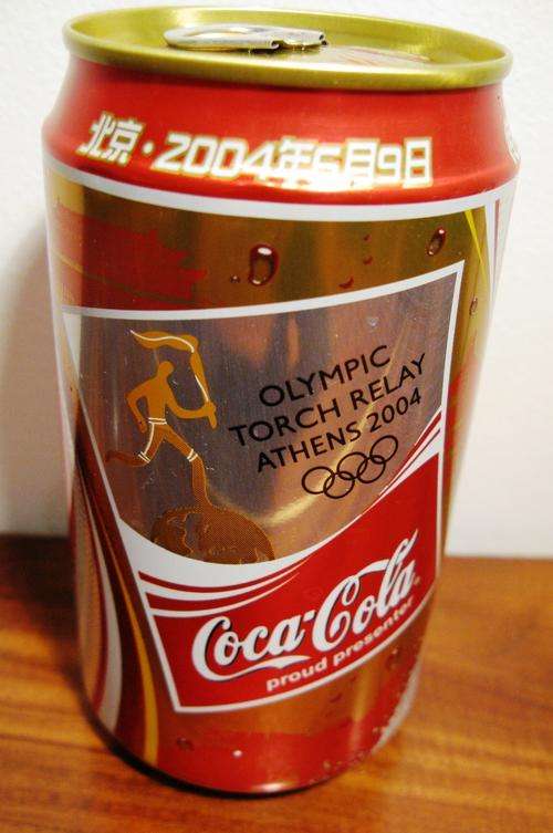 COCA COLA Coke China Can - Olympic Games 2004 - Torch Relay Athens