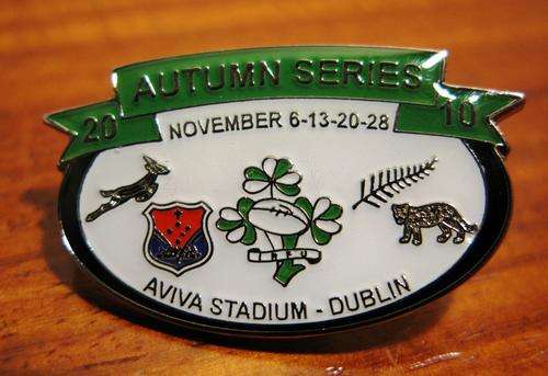 Autumn Series Nov 2010 Springboks etc - Aviva Stadium Dublin - Rugby matches pin badge