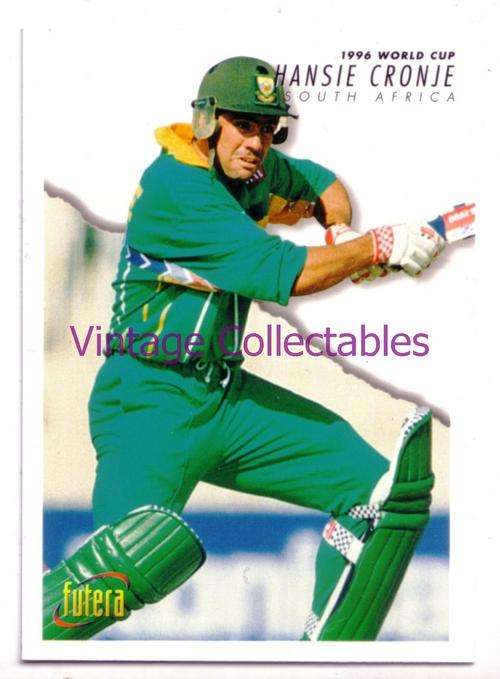 HANSIE CRONJE - 1996 World Cup - Cricket futera card #36