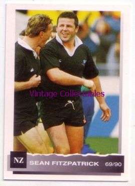 All Blacks 1994 Rugby Trading Card - SEAN FITZPATRICK - 69/90
