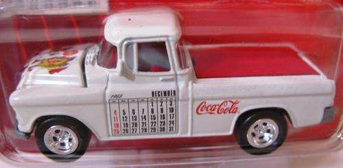 COCA COLA - '55 Chevy Cameo Pickup - Calender Girl Series #9- 100% die-cast 1:64 scale