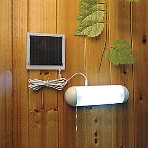SOLAR POWER OUTDOOR GARDEN SHED LIGHT WALL FIXED
