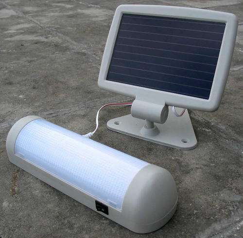 SOLAR POWER OUTDOOR GARDEN SHED LIGHT WALL FIXED - FREE SHIPPING if you buy before Friday the 13th..