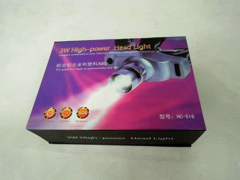 RECGARGEABLE LED Cree HEADLAMP + Rechargeable Battery + Wall charger