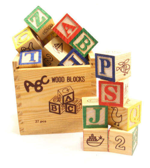 Wooden alphabet blocks 27pcs - CHEAP SHIPPING!!!