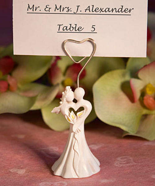 Wedding couple place card holder