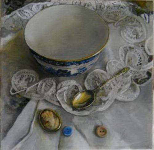 SPOON & LACE - STUNNING OIL PAINTING