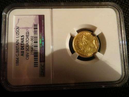 GOLD 1884 G.BRITAIN 1/2 SOV