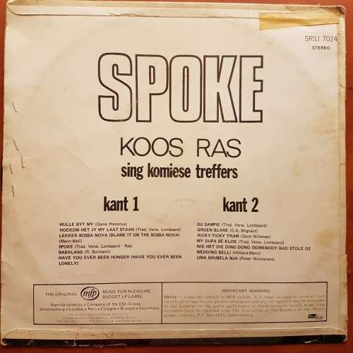 KOOS RAS ~ SPOKE