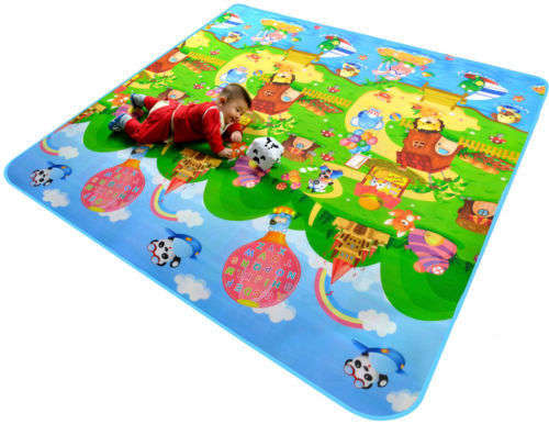 LARGE BABY PLAY FLOOR MAT : Ideal for Crawling / Playing ~ WATERPROOF NON-SLIP