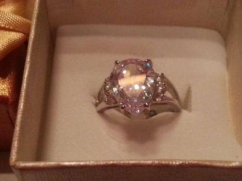 Heart-Shaped Three-Diamond Insert Designer Ring