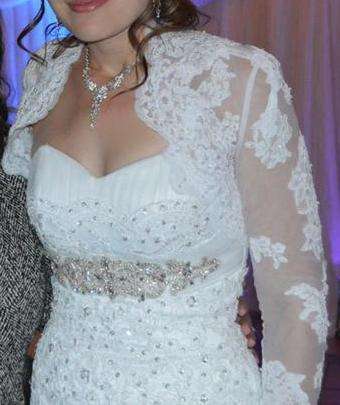 BRIDE & CO DETAILED WHITE WEDDING DRESS JACKET