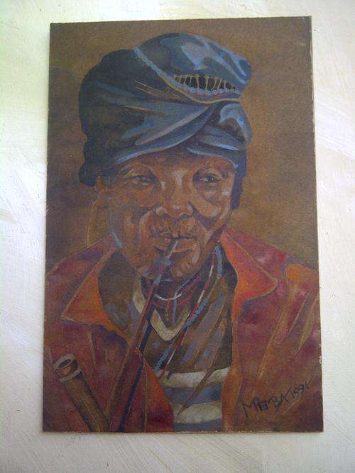 GEORGE PEMBA WATERCOLOUR ON PAPER