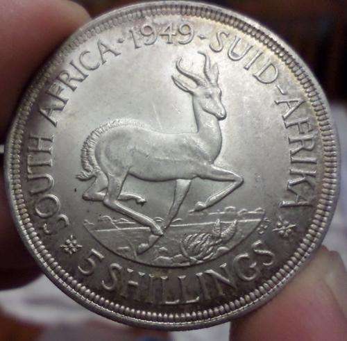 1949 5 Shilling Coin, in good condition