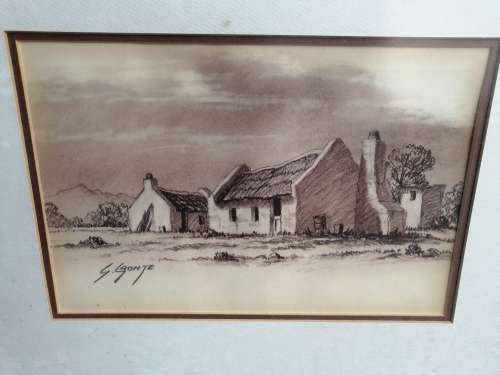 Original charcoal on paper by G gronje. A must have!!