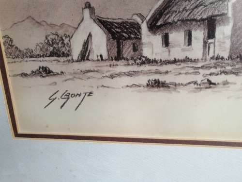 Original charcoal on paper by G gronje. A must have!!