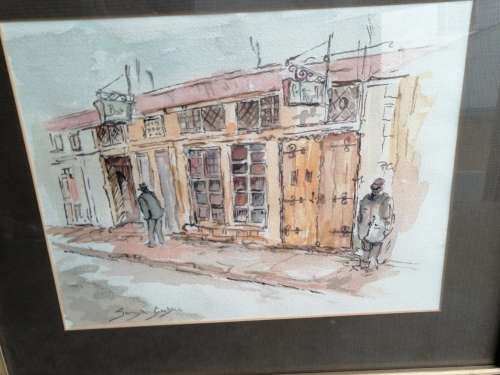 NICELY DONE WATERCOLOR ON PAPER SIGNED G GRONJE!!! STUNNING.