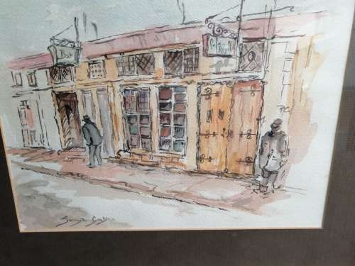 NICELY DONE WATERCOLOR ON PAPER SIGNED G GRONJE!!! STUNNING.