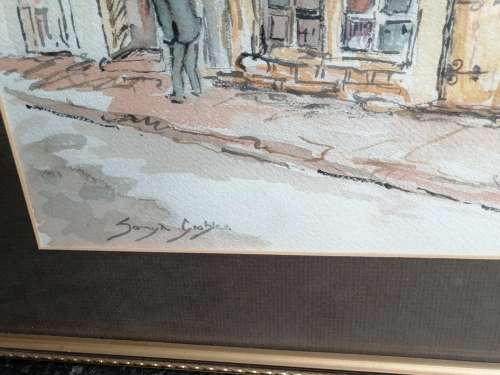 NICELY DONE WATERCOLOR ON PAPER SIGNED G GRONJE!!! STUNNING.
