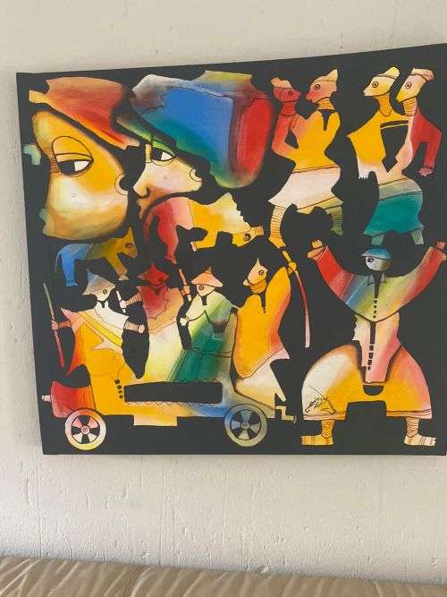VERY HUGE BILLY MOLOKENG OILS ON CANVAS. A MUST HAVE!!!