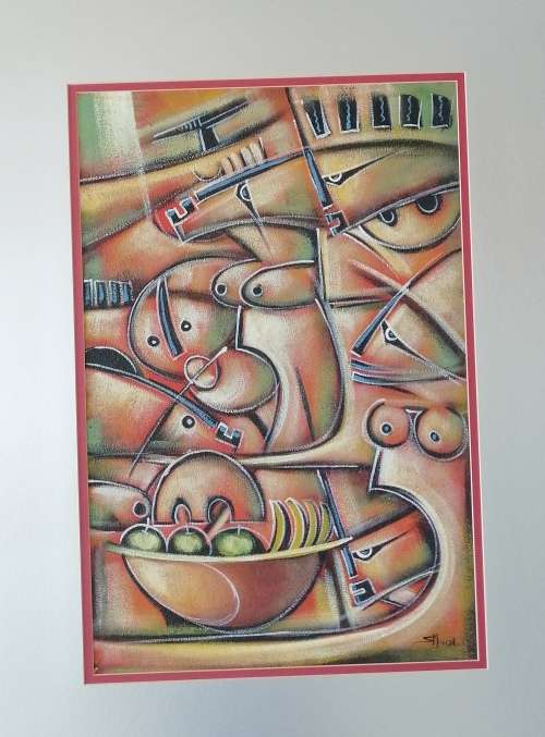 VERY UNIQUE ABSTRACT SIGNED SN. VERY BEAUTIFUL A MUST HAVE!!