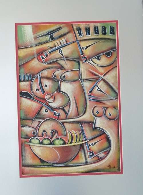 VERY UNIQUE ABSTRACT SIGNED SN. VERY BEAUTIFUL A MUST HAVE!!