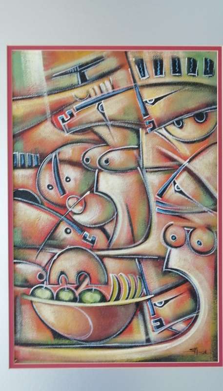 VERY UNIQUE ABSTRACT SIGNED SN. VERY BEAUTIFUL A MUST HAVE!!
