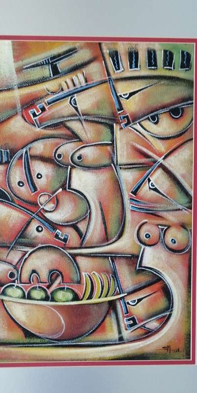 VERY UNIQUE ABSTRACT SIGNED SN. VERY BEAUTIFUL A MUST HAVE!!