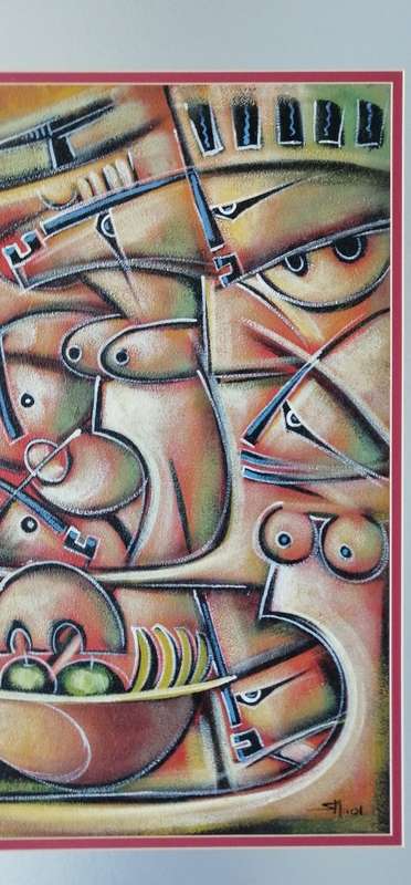 VERY UNIQUE ABSTRACT SIGNED SN. VERY BEAUTIFUL A MUST HAVE!!
