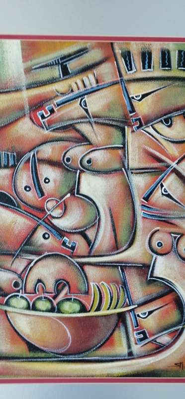 VERY UNIQUE ABSTRACT SIGNED SN. VERY BEAUTIFUL A MUST HAVE!!