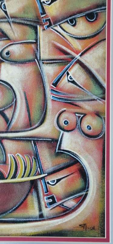 VERY UNIQUE ABSTRACT SIGNED SN. VERY BEAUTIFUL A MUST HAVE!!